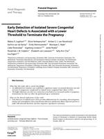 Early detection of isolated severe congenital heart defects is associated with a lower threshold to terminate the pregnancy