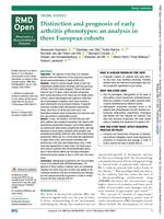 Distinction and prognosis of early arthritis phenotypes