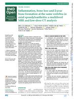 Inflammation, bone loss and 2-year bone formation at the same vertebra in axial spondyloarthritis