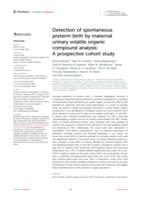 Detection of spontaneous preterm birth by maternal urinary volatile organic compound analysis