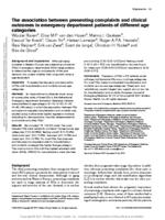 The association between presenting complaints and clinical outcomes in emergency department patients of different age categories