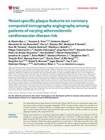 Vessel-specific plaque features on coronary computed tomography angiography among patients of varying atherosclerotic cardiovascular disease risk