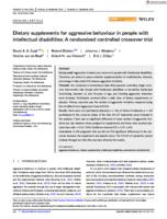 Dietary supplements for aggressive behaviour in people with intellectual disabilities