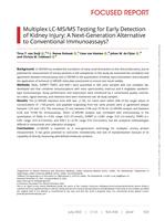 Multiplex LC-MS/MS testing for early detection of kidney injury