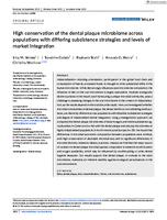 High conservation of the dental plaque microbiome community across populations with differing subsistence strategies and levels of market integration