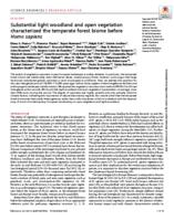 Substantial light woodland and open vegetation characterized the temperate forest biome before Homo sapiens