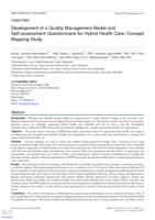 Development of a quality management model and self-assessment questionnaire for hybrid health care