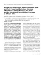 Nod Factors of Rhizobium leguminosarum bv. viciae and Their Fucosylated Derivatives Stimulate a Nod Factor Cleaving Activity in Pea Roots and Are Hydrolyzed In Vitro by Plant Chitinases at Different Rates