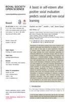 A boost in self-esteem after positive social evaluation predicts social and non-social learning