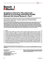 Acceptance criteria for new approach methods in toxicology and human health-relevant life science research - part I