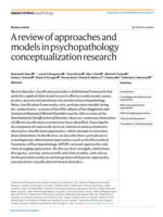 A review of approaches and models in psychopathology conceptualization research