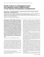 Genetic analysis of a pH-regulated operon from Rhizobium tropici CIAT899 involved in acid tolerance and nodulation competitiveness