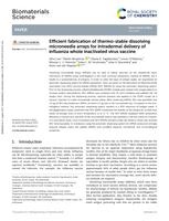 Efficient fabrication of thermo-stable dissolving microneedle arrays for intradermal delivery of influenza whole inactivated virus vaccine