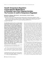 Growth temperature regulation of host-specific modifications of rhizobial lipo-chitin oligosaccharides::