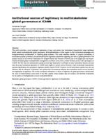 Institutional sources of legitimacy in multistakeholder global governance at ICANN