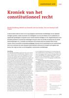 Kroniek van het constitutioneel recht