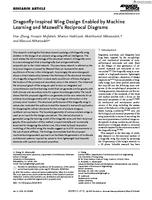 Dragonfly‐inspired wing design enabled by machine learning and Maxwell's reciprocal diagrams