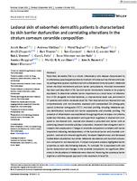 Lesional skin of seborrheic dermatitis patients is characterized by skin barrier dysfunction and correlating alterations in the stratum corneum ceramide composition