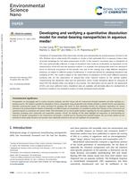 Developing and verifying a quantitative dissolution model for metal-bearing nanoparticles in aqueous media