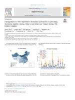 Corrigendum to “The importance of flexible hydropower in providing electricity stability during China’s coal phase-out” [Appl. Energy 336 (2023) 120684]