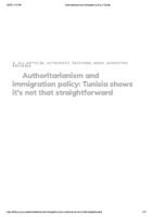 Authoritarianism and immigration policy