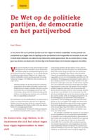 De Wet op de politieke partijen, de democratie en het partijverbod