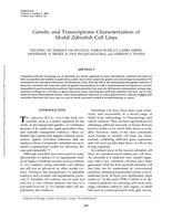 Genetic and transcriptome characterization of model zebrafish cell lines