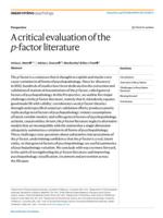 A critical evaluation of the p-factor literature