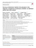 Accuracy of physicians' intuitive risk estimation in the diagnostic management of pulmonary embolism