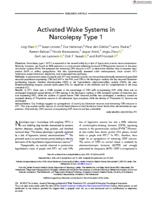 Activated wake systems in narcolepsy type 1