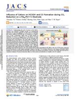 Influence of Cations on HCOOH and CO Formation during CO2 Reduction on a Pd ML Pt(111) Electrode