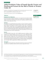 Added predictive value of female-specific factors and psychosocial factors for the risk of stroke in women under 50