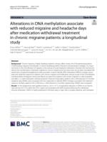 Alterations in DNA methylation associate with reduced migraine and headache days after medication withdrawal treatment in chronic migraine patients