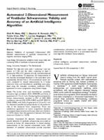 Automated 2-dimensional measurement of vestibular schwannoma