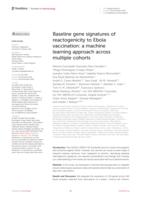 Baseline gene signatures of reactogenicity to Ebola vaccination