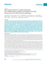 BCG revaccination in adults enhances pro-inflammatory markers of trained immunity along with anti-inflammatory pathways