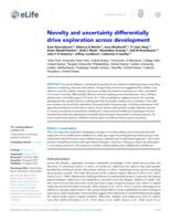 Novelty and uncertainty differentially drive exploration across development