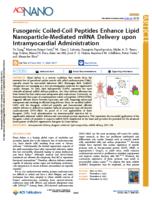 Fusogenic coiled-coil peptides enhance lipid nanoparticle-mediated mRNA delivery upon intramyocardial administration