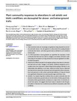 Plant community responses to alterations in soil abiotic and biotic conditions are decoupled for above‐ and below‐ground traits