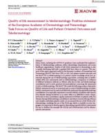 Quality of life measurement in teledermatology