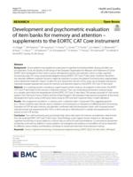 Development and psychometric evaluation of item banks for memory and attention