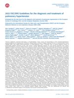 2022 ESC/ERS guidelines for the diagnosis and treatment of pulmonary hypertension