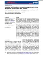 Assessing facial weakness in myasthenia gravis with facial recognition software and deep learning