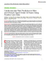 Cardiovascular risk prediction in men and women aged under 50 years using routine care data