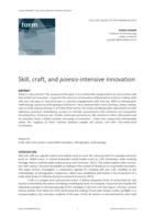 Skill, craft, and poiesis-intensive innovation