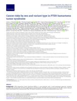 Cancer risks by sex and variant type in PTEN hamartoma tumor syndrome