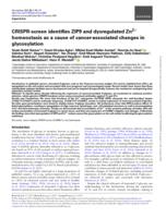 CRISPR-screen identifies ZIP9 and dysregulated Zn2+ homeostasis as a cause of cancer-associated changes in glycosylation