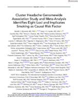 Cluster headache genomewide association study and meta-analysis identifies eight loci and implicates smoking as causal risk factor