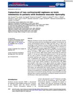 Comparison of two corticosteroid regimens on brain volumetrics in patients with Duchenne muscular dystrophy