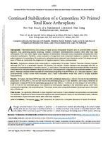 Continued stabilization of a cementless 3D-printed total knee arthroplasty